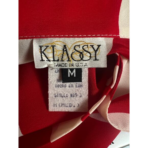 Vintage 80s Long Sleeves Blouse M Button Front Closure Polyester/ Rayon Blend - Picture 8 of 10